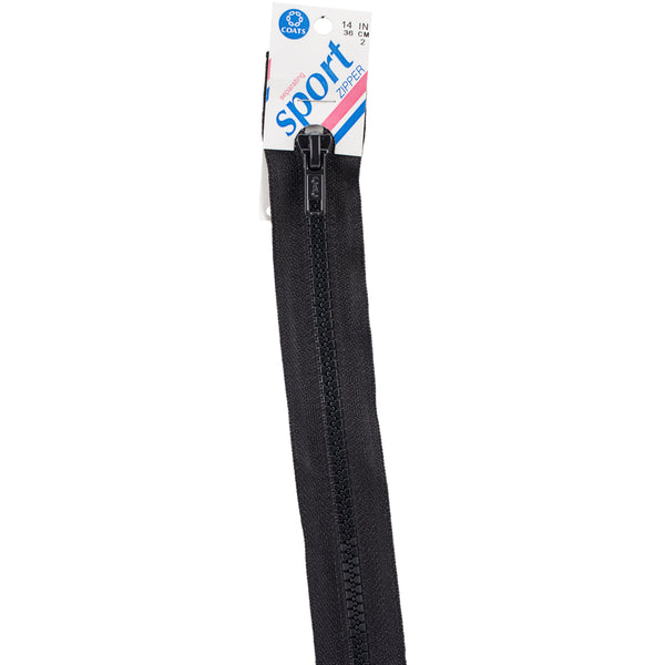 Sport Separating Zipper 14"-Black