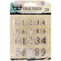 Sunrise Sunset Mechanicals Metal Vintage Trinkets-Mini Numbers .5" To .75", 20/Pkg