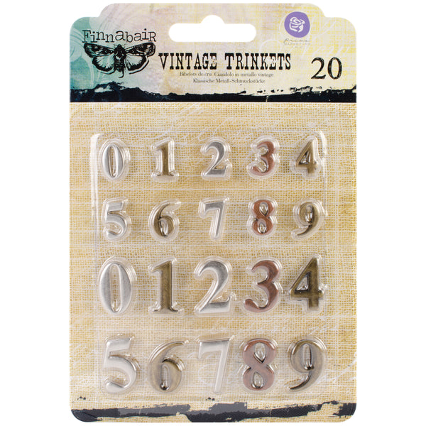 Sunrise Sunset Mechanicals Metal Vintage Trinkets-Mini Numbers .5" To .75", 20/Pkg