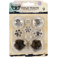 Sunrise Sunset Mechanicals Metal Vintage Trinkets-Roses .5" To 1", 9/Pkg