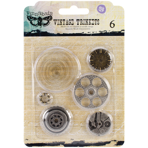 Sunrise Sunset Mechanicals Metal Vintage Trinkets-Washers #2, 1" To 2", 6/Pkg