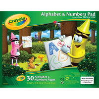 Crayola Alphabet & Numbers Pad 10"X8"-30 Sheets