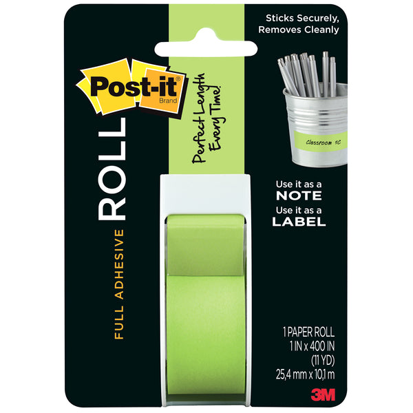 Post-It Full Adhesive Roll 1"X400"-Green