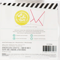 Heidi Swapp Square Cards 5"X5" 4/Pkg-Green Well Hello There