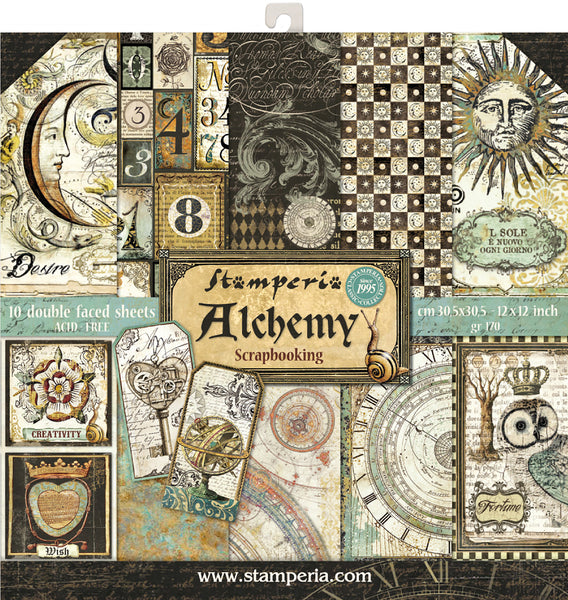 Stamperia Double-Sided Paper Pad 12"X12" 10/Pkg-Alchemy, 10 Designs/1 Each