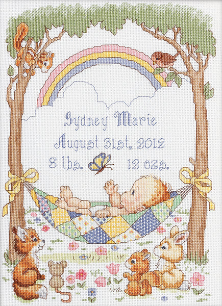 Our Little Blessing Birth Record Counted Cross Stitch Kit-10"X13.5" 14 Count