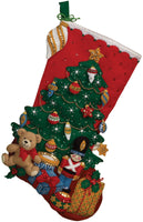 Bucilla Felt Stocking Applique Kit 18" Long-Under The Tree