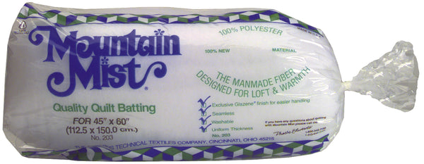 Mountain Mist Polyester Quilt Batting-Crib Size 45"X60" FOB: MI
