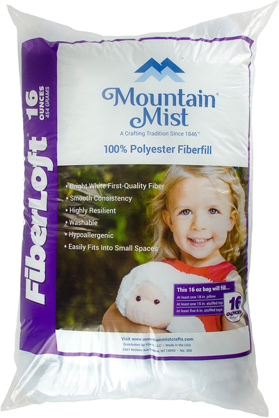 Mountain Mist Fiberloft Polyester Stuffing-16oz FOB: MI