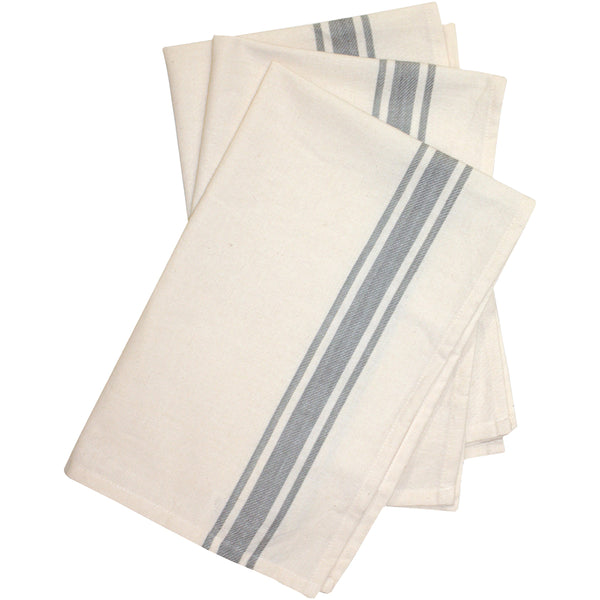 Stitch 'Em Up Retro Stripe Towels 18"X28" 3/Pkg-Gray Stripe