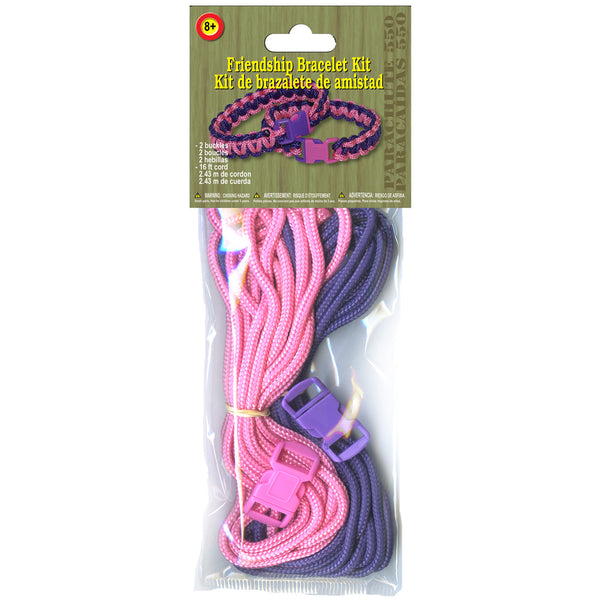 Parachute Cord Project Kit -Girl's Friendship Bracelet Makes 2