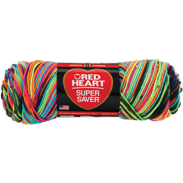 Red Heart Super Saver Yarn-Blacklight