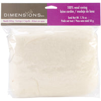 Feltworks Bulk Roving 1.76oz-White