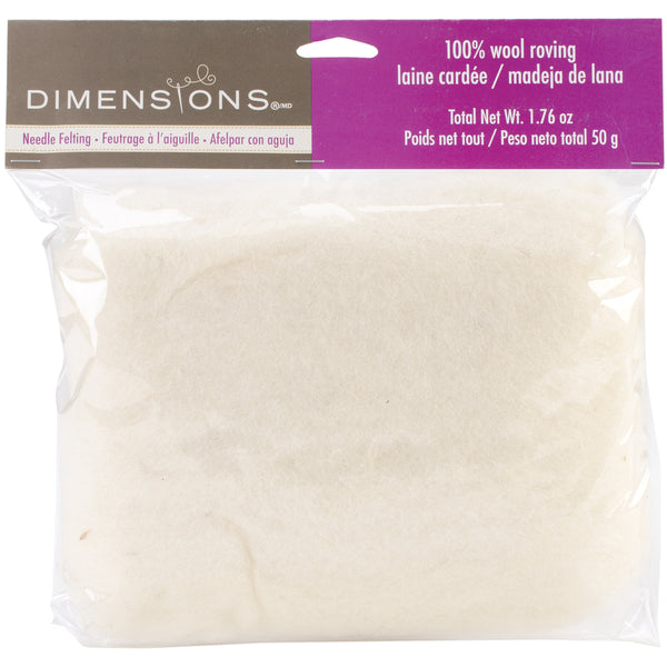 Feltworks Bulk Roving 1.76oz-White