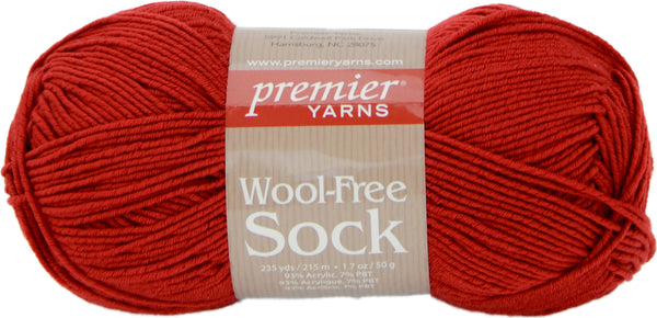 Wool-Free Sock Yarn-Red