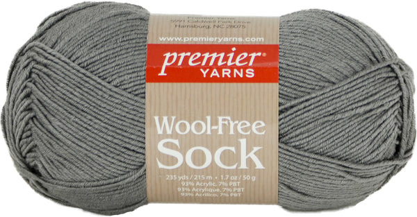 Wool-Free Sock Yarn-Gray