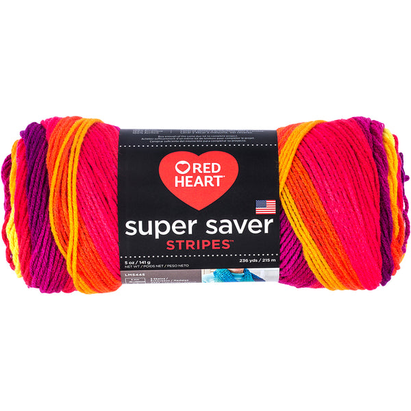 Red Heart Super Saver Yarn-Fruity Stripe