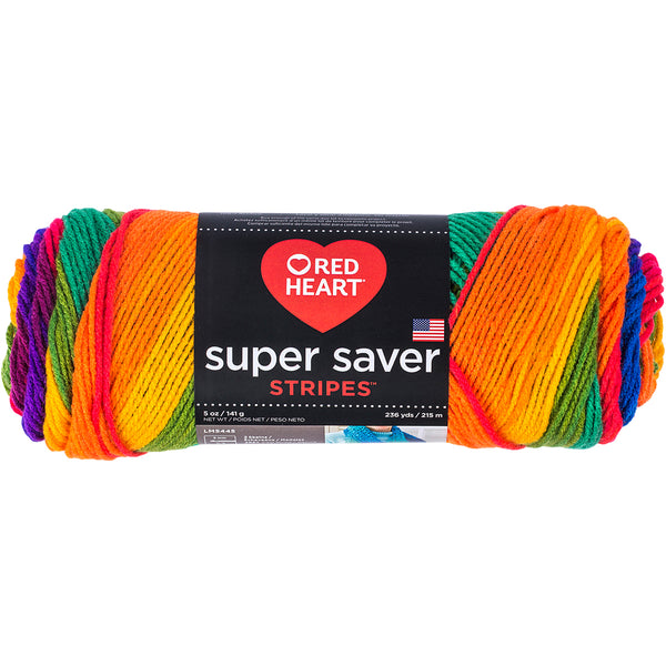 Red Heart Super Saver Yarn-Favorite Stripe
