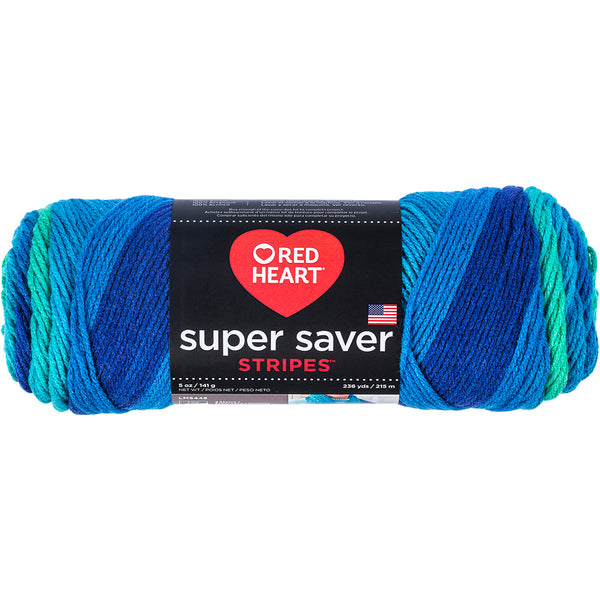 Red Heart Super Saver Yarn-Cool Stripe