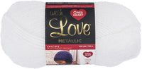 Red Heart With Love Metallic Yarn-White