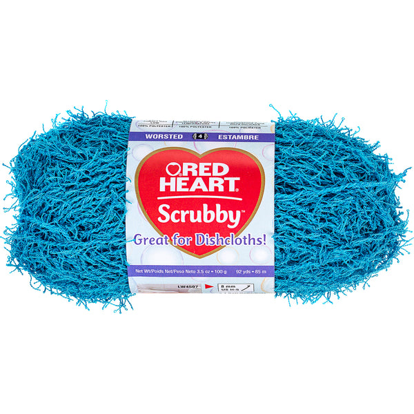 Red Heart Scrubby Yarn-Ocean