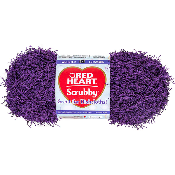 Red Heart Scrubby Yarn-Grape