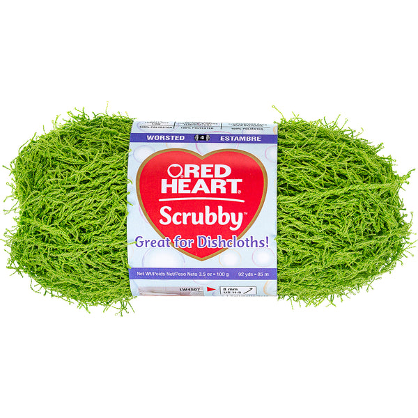 Red Heart Scrubby Yarn-Lime