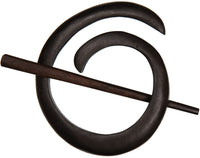 Paradise Spiral Shawl Pin-Ebony