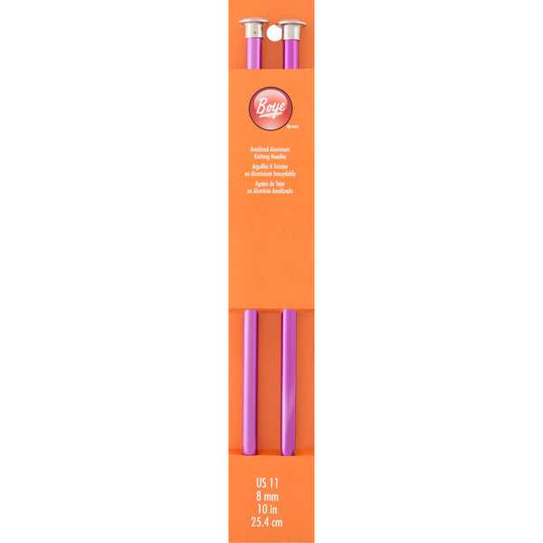 Single Point Aluminum Knitting Needles 10"-Size 11/8mm