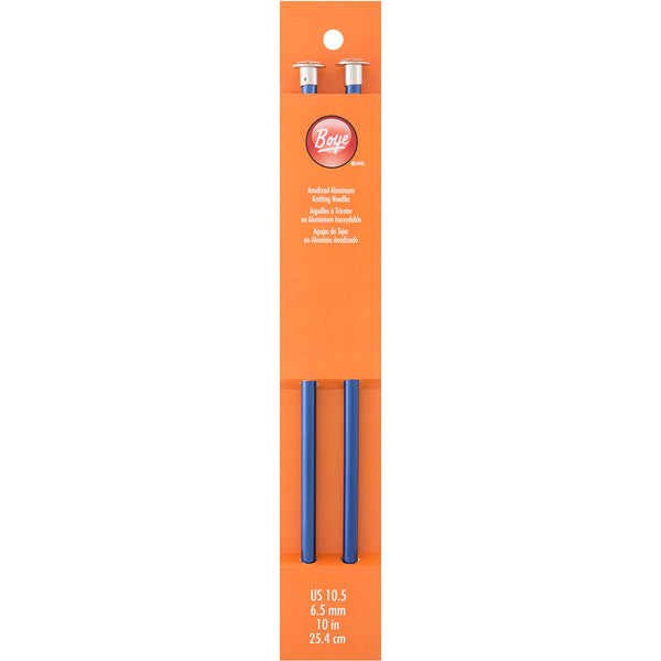 Single Point Aluminum Knitting Needles 10"-Size 10.5/6.5mm