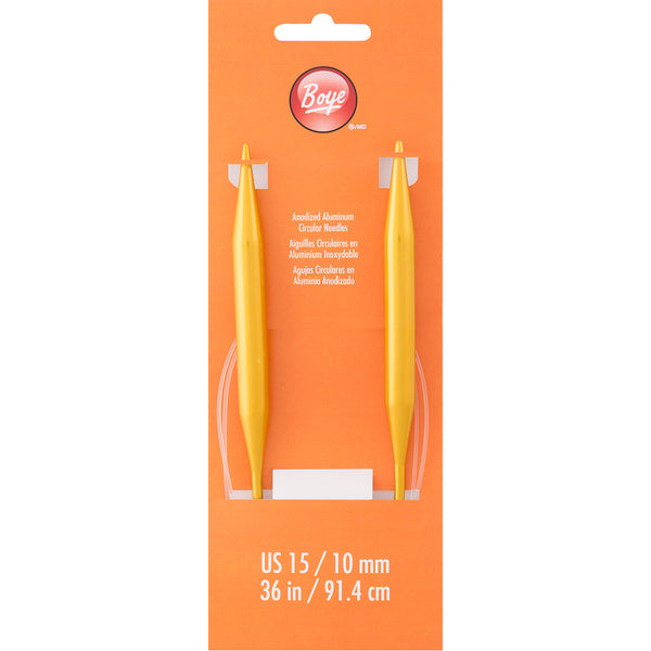 Circular Aluminum Knitting Needles 36"-Size 15/10mm