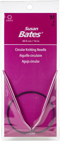 Silvalume Circular Knitting Needles 16"-Size 7/4.5mm