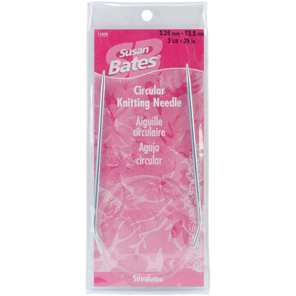 Silvalume Circular Knitting Needles 29"-Size 3/3.25mm