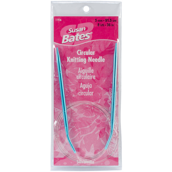 Silvalume Circular Knitting Needles 36"-Size 8/5mm