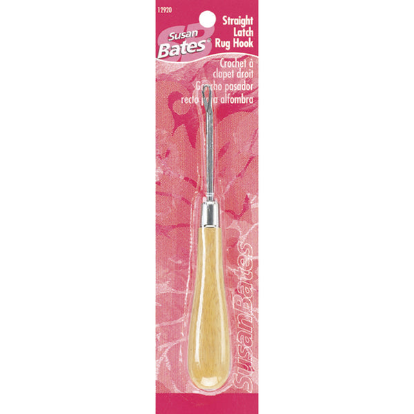 Straight Latch Hook 6.25"-Wood Handle