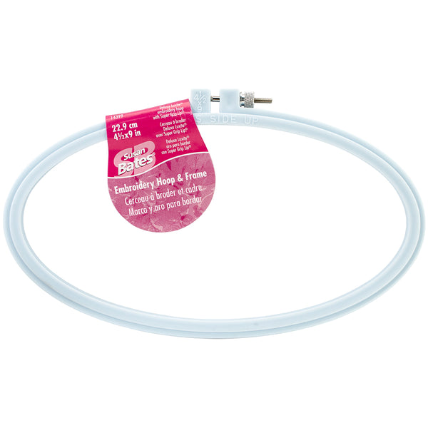 Bates Plastic Embroidery Hoop - Light Blue-Size 4.5"X9"