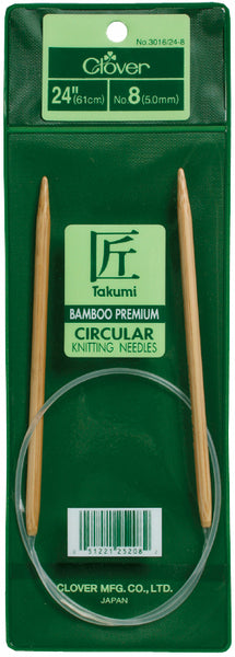 Takumi Bamboo Circular Knitting Needles 24"-Size 10.5/6.5mm