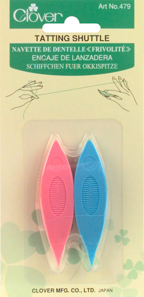 Clover Plastic Tatting Shuttles 2/Pkg-Assorted Colors
