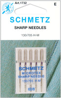 Microtex Sharp Machine Needles-Size 8/60 5/Pkg