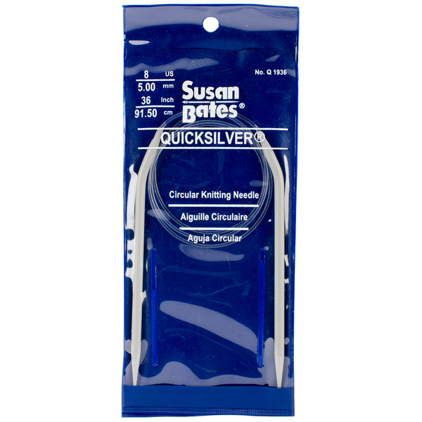 Quicksilver Circular Knitting Needles 36"-Size 8/5mm