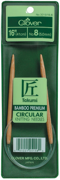 Takumi Bamboo Circular Knitting Needles 16"-Size 5/3.75mm
