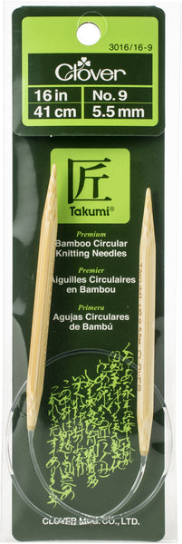 Takumi Bamboo Circular Knitting Needles 16"-Size 9/5.5mm