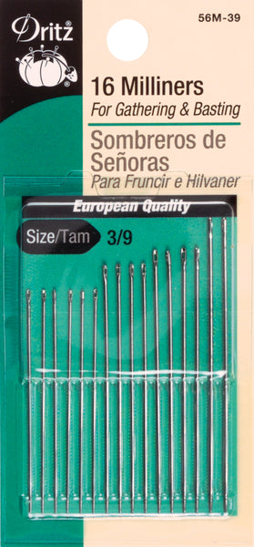 Dritz Milliners Hand Needles 16/Pkg-Size 3/9