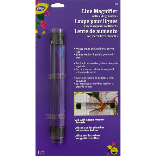 LoRan Line Magnifier W/Sliding Markers .875"X6.5"-