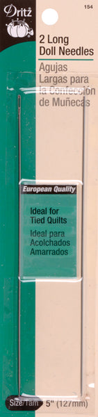 Dritz Long Doll Needles 5" 2/Pkg-