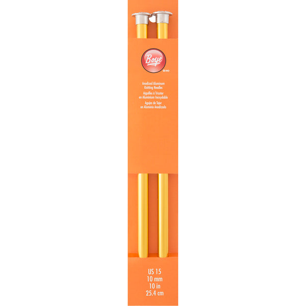 Single Point Aluminum Knitting Needles 10"-Size 15/10mm