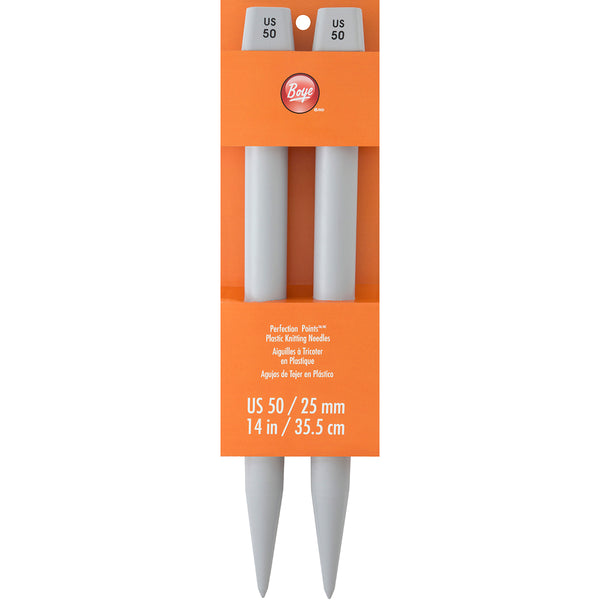 Jumbo Plastic Knitting Needles 14"-Size 50/25mm