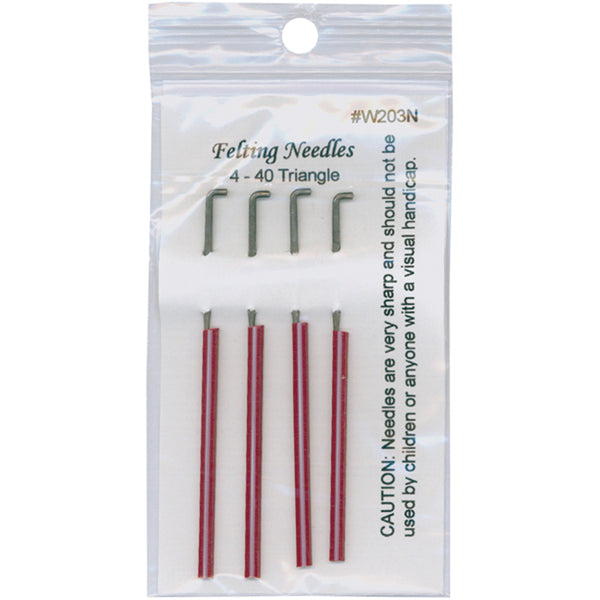 Wistyria Editions Felting Needles 4/Pkg-Size 40 Triangle