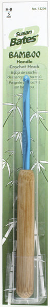 Bamboo Handle/Silvalume Head Crochet Hook 5.5"-Size H8/5mm