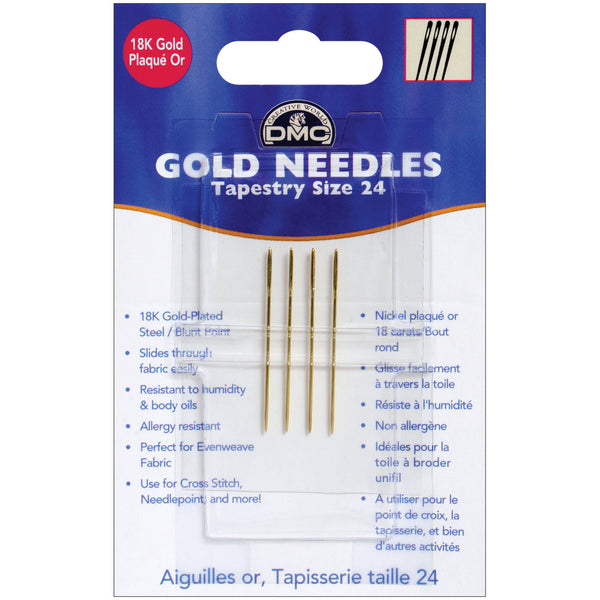 DMC Gold Tapestry Hand Needles-Size 24 4/Pkg